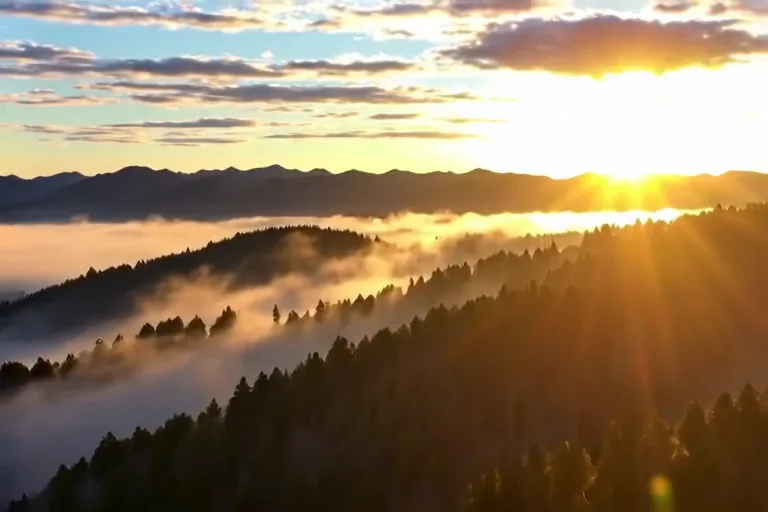 Mountain drone shot